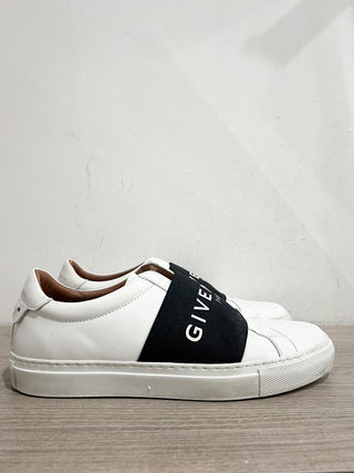 Givenchy Urban Street Leather Slip On Sneakers White Black Women's Size EU 39
