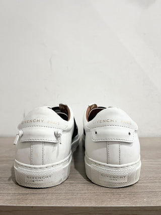Givenchy Urban Street Leather Slip On Sneakers White Black Women's Size EU 39