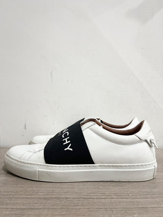 Givenchy Urban Street Leather Slip On Sneakers White Black Women's Size EU 39