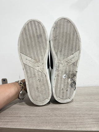 Givenchy Urban Street Leather Slip On Sneakers White Black Women's Size EU 39