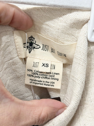Just Bee queen linen asymmetrical crop top, XS