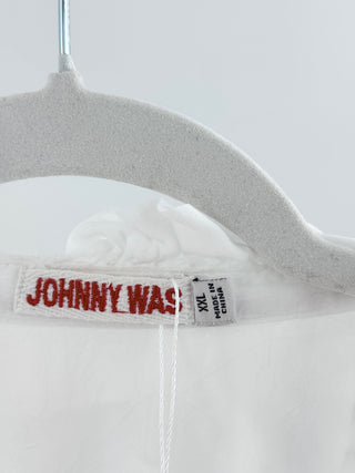 Johnny Was embroidered floral top, XXL
