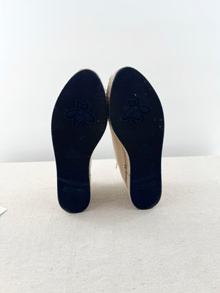 Gucci canvas logo print platform espadrille sneakers, 38.5