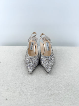 Jimmy Choo glitter slingback pumps, 40