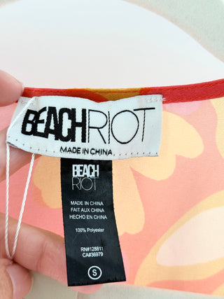 Beach riot swim romper floral, S