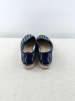 Carolina Herrera logo print canvas espadrilles, 38