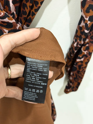 Scotch and Soda animal print mini dress smocked, M
