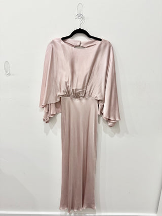 Shona Joy blush pink satin midi dress, 2