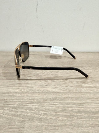 Jimmy Choo metal and leather carry s sunglasses