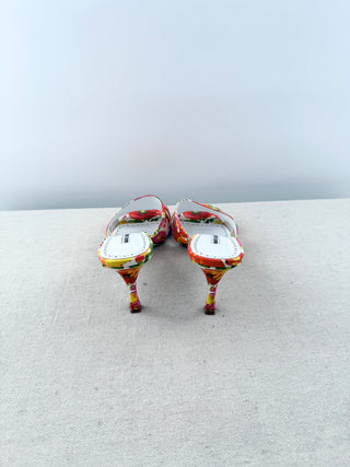 Manolo Blahnik iacopo floral print slide sandals, 40