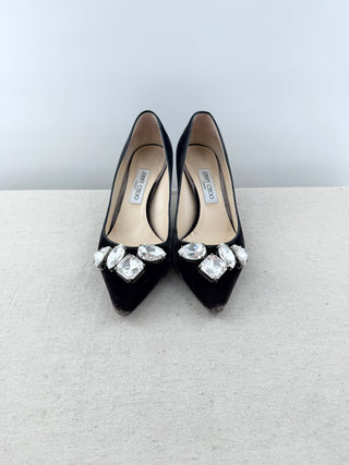 Jimmy Choo velvet and crystals marvel pumps, 40