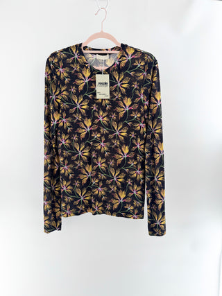 Ulla Johnson crew neck floral jersey top, L