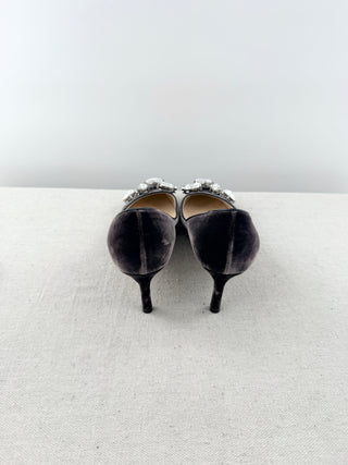 Jimmy Choo velvet and crystals marvel pumps, 40