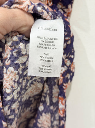 Veronica Beard casual floral ruched maxi skirt, XS