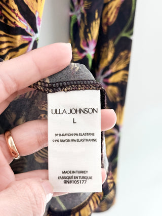 Ulla Johnson crew neck floral jersey top, L