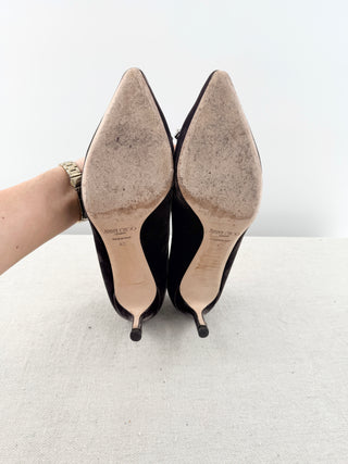 Jimmy Choo velvet and crystals marvel pumps, 40