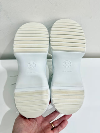 Louis Vuitton LV Monogram Leather Archlight Sneaker Shoes White Women's Size 39