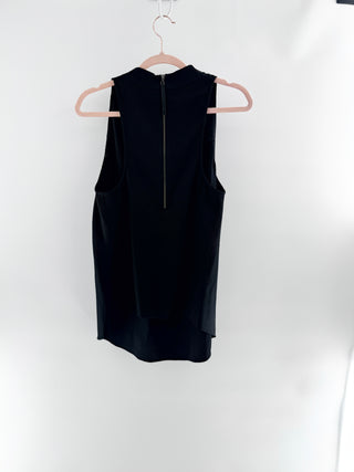 Helmut Lang sleeveless top with waterfall neckline, L