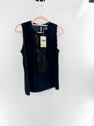 Vince sleeveless embellished lined top, 4