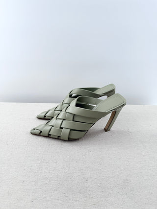 Bottega Veneta alfie mule pumps leather, 39.5