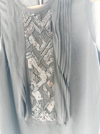 Vince sleeveless embellished lined top, 4
