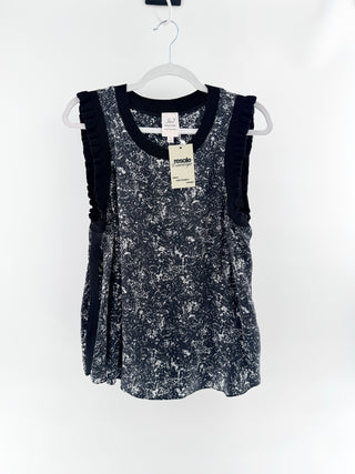 Cinq a sept sleeveless pattern top, XL