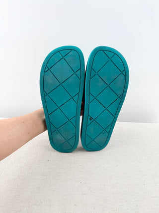 Bottega rubber slide sandals, 40