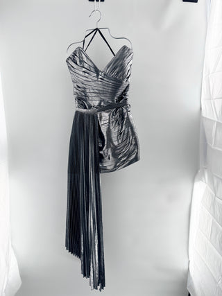 Retrofete kenzie mini dress with removable pleated sarong, M