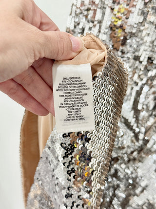 Alice + Olivia Dress with silver sequins, 6
