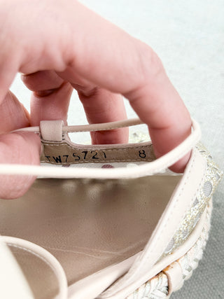 Stuart Weitzman sparkly mesh espadrilles, 8