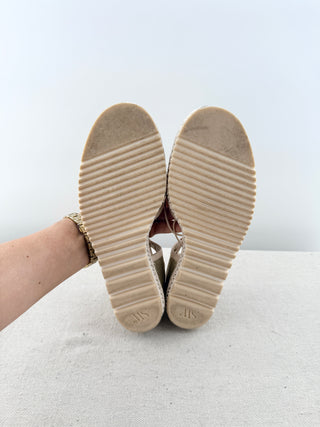 Stuart Weitzman sparkly mesh espadrilles, 8