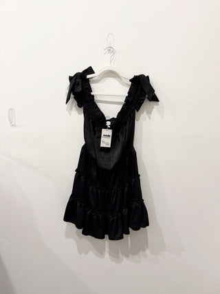 MISA off shoulder ruffle mini dress, S