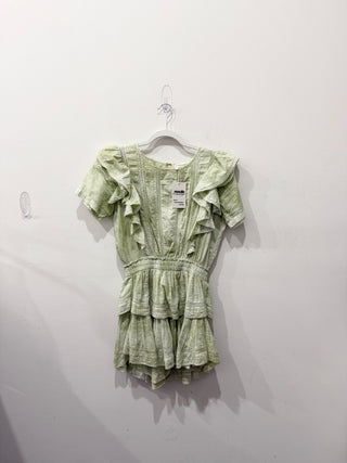 LoveShackFancy ruffle eyelet mini dress, XS