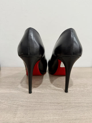 Christian Louboutin New Simple 100 Leather Platform Pumps Black Women's EU 38.5