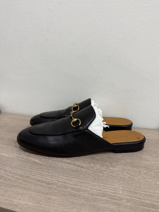 Gucci leather horse bit mules, 38.5