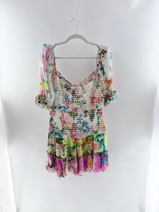 Hemant & Nandita Smocked Mini Dress, L
