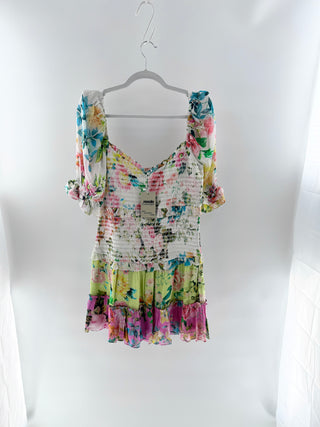Hemant & Nandita Smocked Mini Dress, L