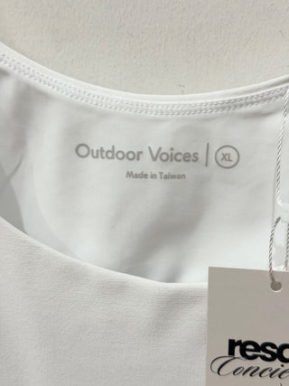 NWT Outdoor Voices Sleeveless Cutout Tennis Court Dress Brilliant White Women XL