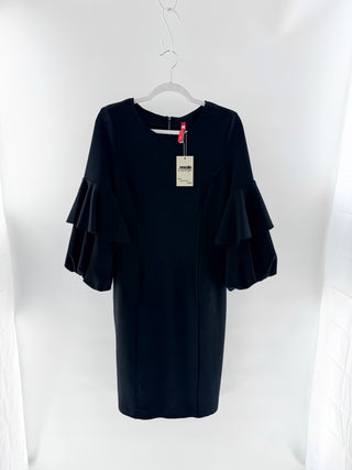 IC Collection Shift Dress with Ruffled Sleeves, M