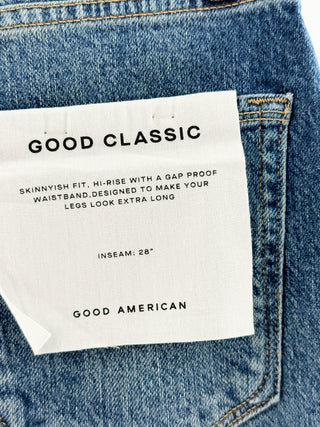 Good American skinny high rise jean, 0/25