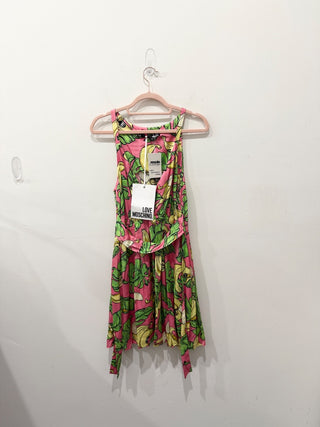 Love Moschino sleeveless midi pattern dress viscose, 40 IT / US 4