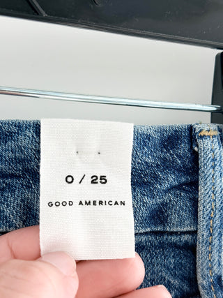 Good American skinny high rise jean, 0/25