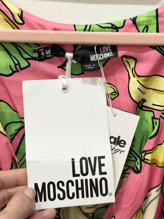 Love Moschino sleeveless midi pattern dress viscose, 40 IT / US 4