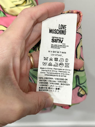 Love Moschino sleeveless midi pattern dress viscose, 40 IT / US 4