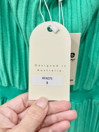 NWT Runway Scout Alexa Sleeveless Knit Midi Slip Dress Emerald Green Women's S