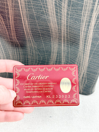 Cartier trinity handle leather bag