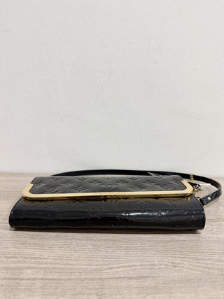 Louis Vuitton Gold and Black Patent Leather Clutch Bag
