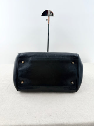 Prada doctor's leather bag madras cerniera frame