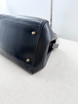 Prada doctor's leather bag madras cerniera frame