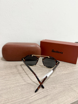 Illesteva milan 4 sunglasses tortoise and metal